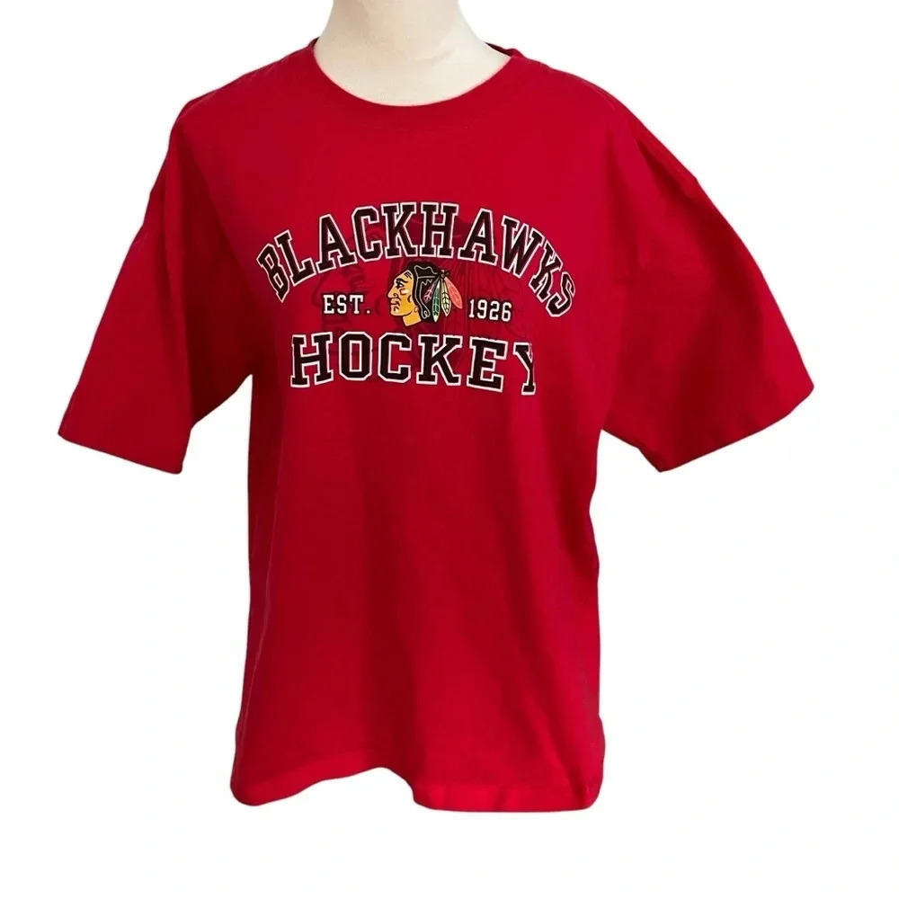 NHL Chicago Blackhawks Red Shirt Short Sleeve Men’s XL Hockey